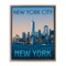Stupell Industries New York Landmark Skyline Floating Frame Design by Victoria Barnes